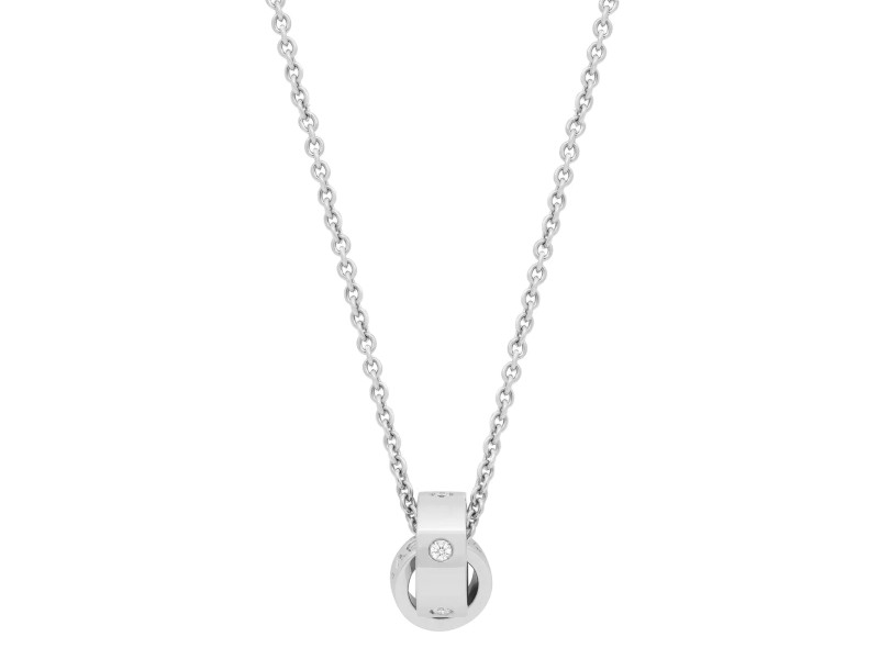 Bvlgari Round Diamond Pendant Necklace 