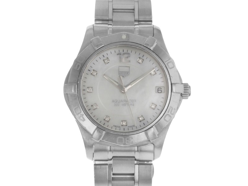 TAG Heuer Aquaracer White Mother of Pearl Dial Steel Ladies Watch WAF1312.BA0817
