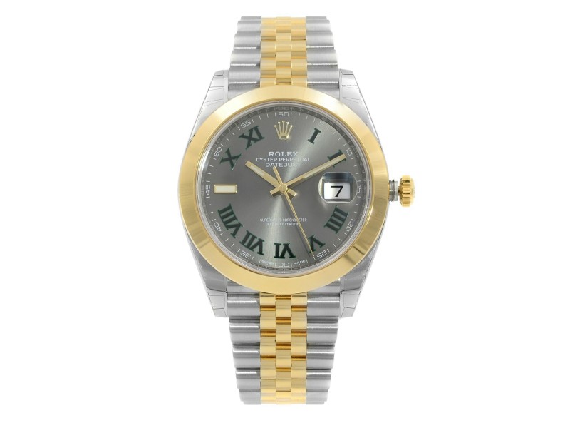 Rolex Datejust 41 Steel  Yellow Gold Wimbledon Dial Mens Watch 126303-SLTRJ