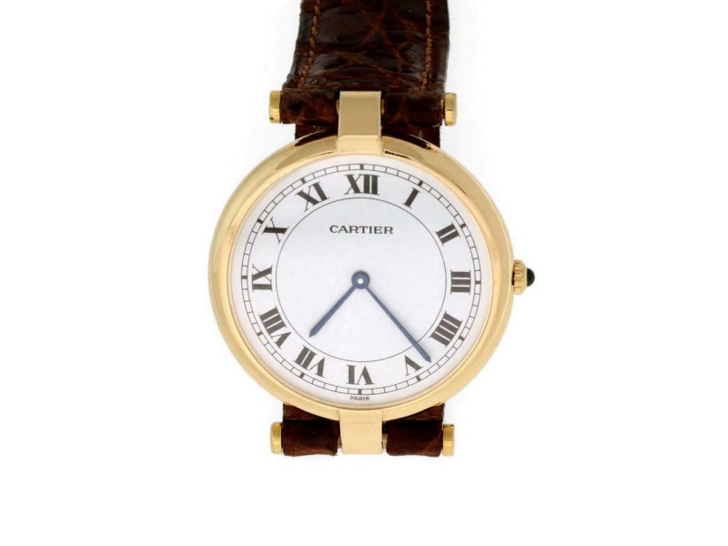 cartier mens watch leather band