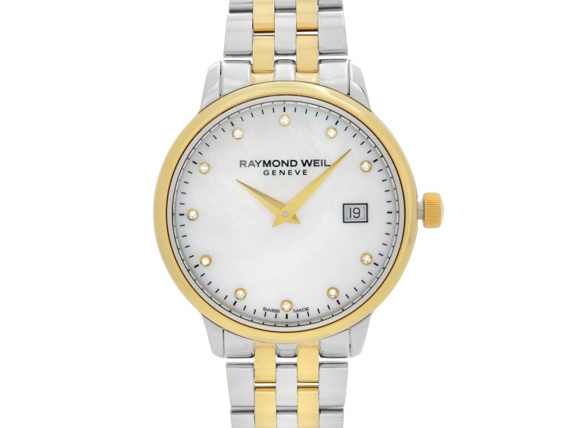 Raymond Weil Toccata Two-Tone Steel White MOP Dial Ladies Watch 5988-STP-97081