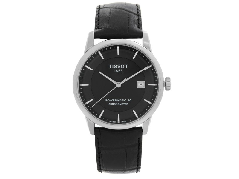 Tissot T-Classic  Steel Leather Black Automatic Watch 
