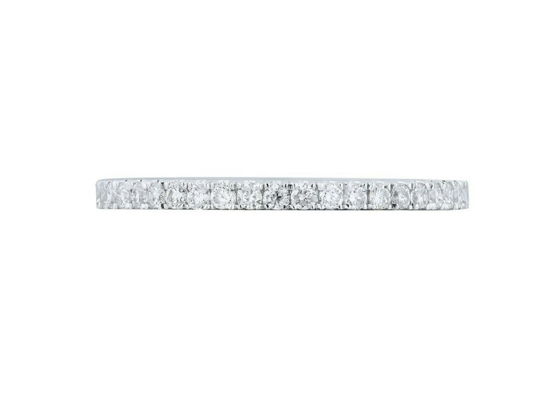 Rachel Koen 18K White Gold 0.20cts Genuine Diamond Pave Ladies Ring Size 6.5