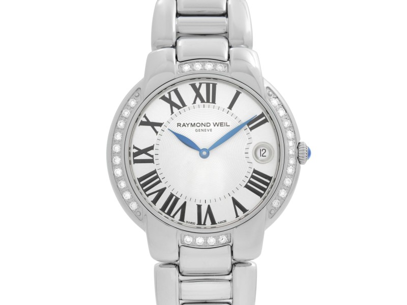 Raymond Weil Jasmine 35mm Steel Diamonds Silver Dial Ladies Watch 5235-STS-01659