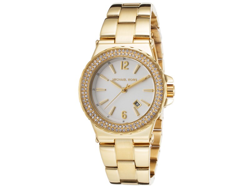 Michael Kors MK5920 Silver Dial Gold Tone Stainless 32mm Womens Watch 