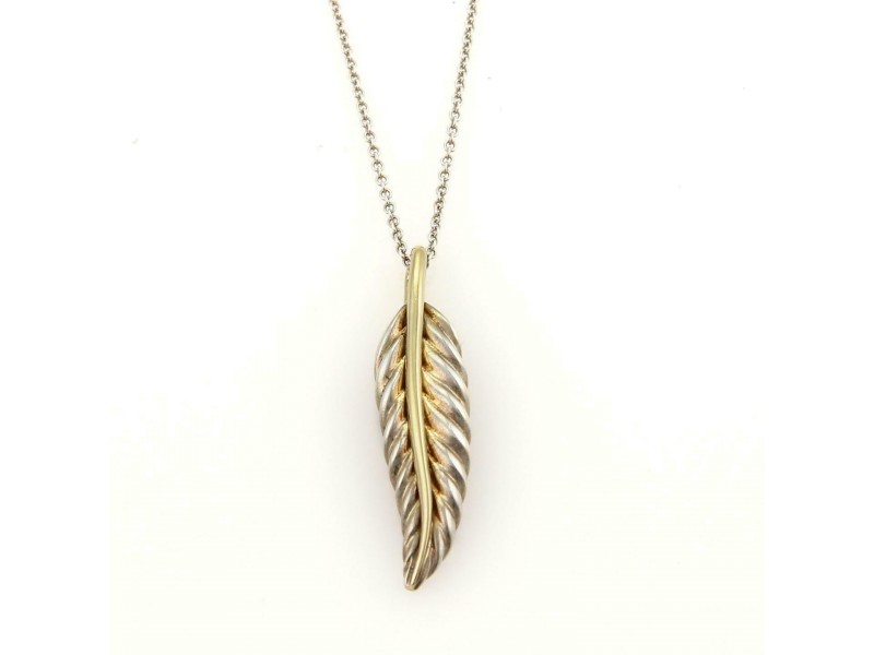 tiffany feather necklace