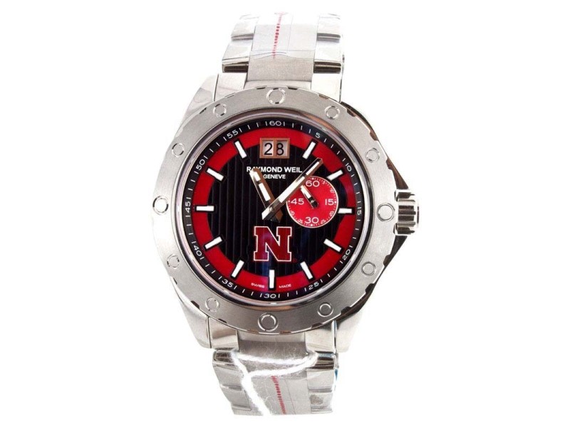 Raymond Weil 8300-ST-20041 Sport Letter N logo Men's Black and Red Dial Watch 