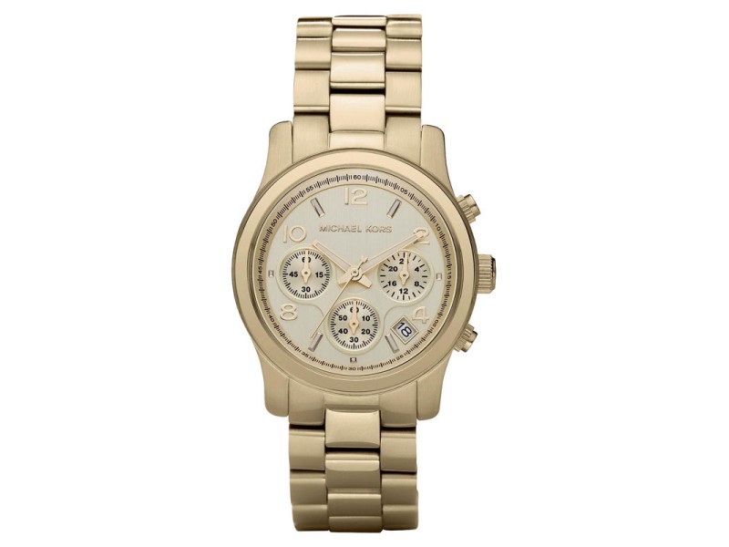 Michael Kors MK5055 Runway Chronograph Women's Gold Tone Stainless Steel Watch 