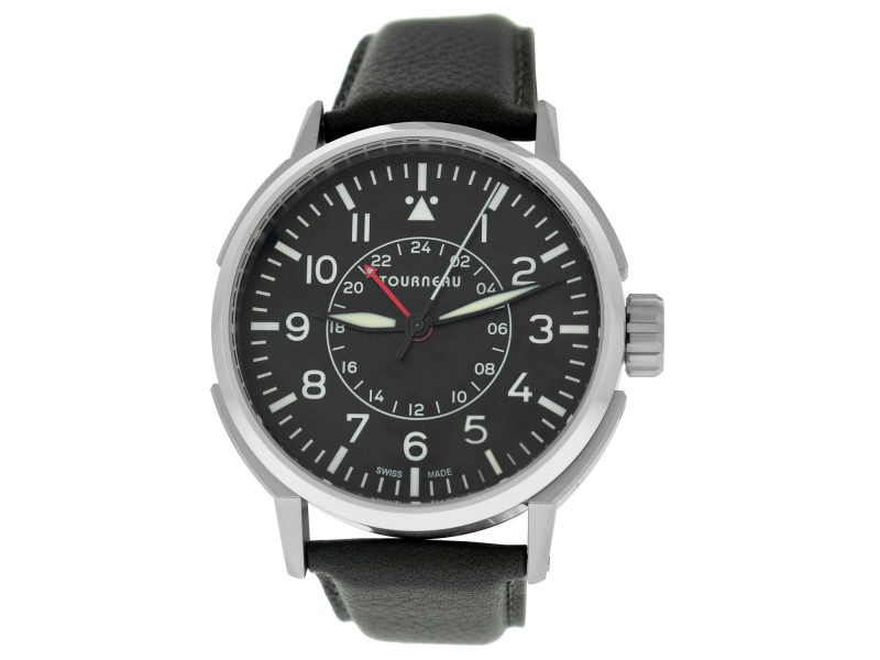 Tourneau TNY Aviator GMT TNY440401001 Mens Stainless Steel 44MM Automatic Watch