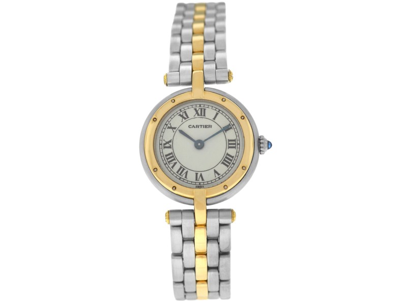 Cartier Panthere Vendome 1057920C One Row Gold Steel Quartz 24MM Watch