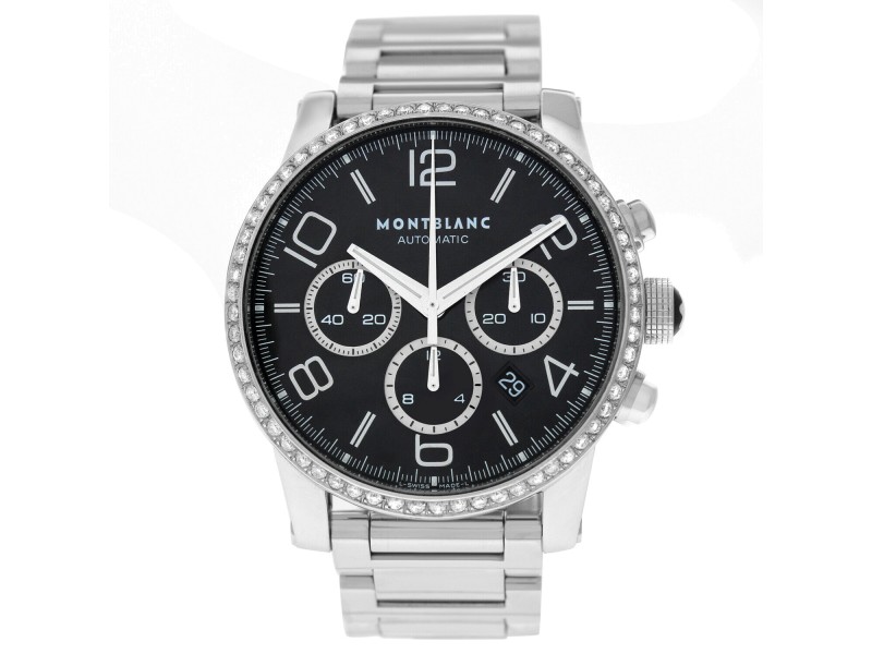 Montblanc Timewalker 7069 Diamond Steel Chronograph Date Automatic 43MM Watch