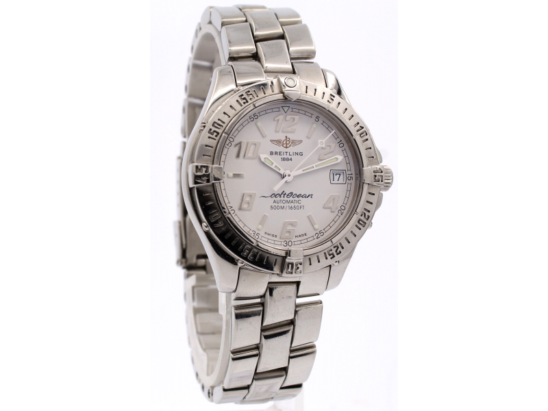 BREITLING Colt Ocean Stainless Steel Automatic White Dial Watch 