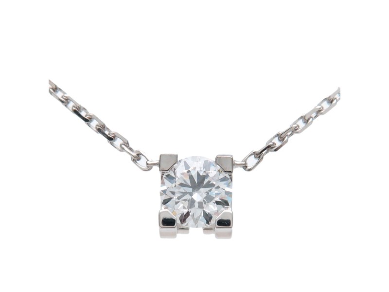  Cartier C De Cartier Diamond Necklace  White Gold  