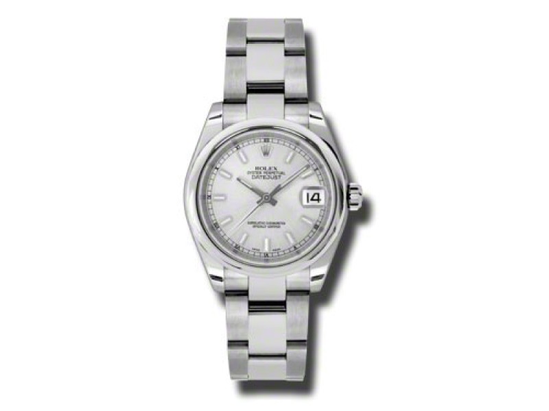 Rolex Datejust Steel Silver Stick Dial 31mm Watch