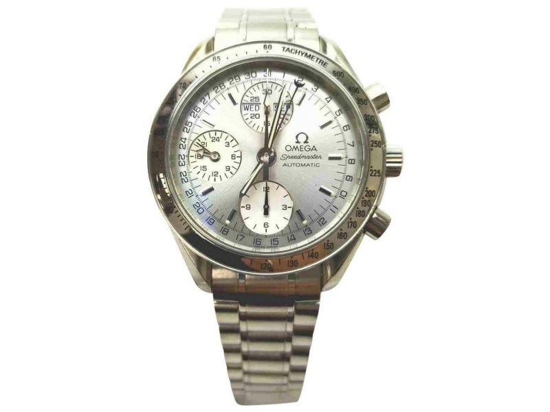 Omega  Silver 175.0084 Speedmaster Chronograph Watch 