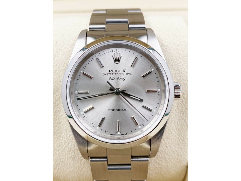 Rolex Air King 14000 Silver Dial Stainless Steel 
