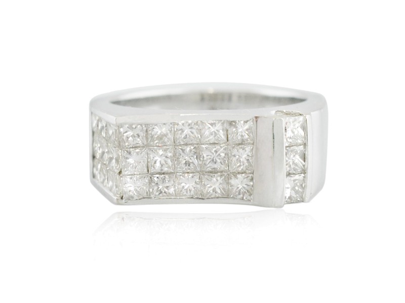 White White Gold Diamond Ring Size 6.75  