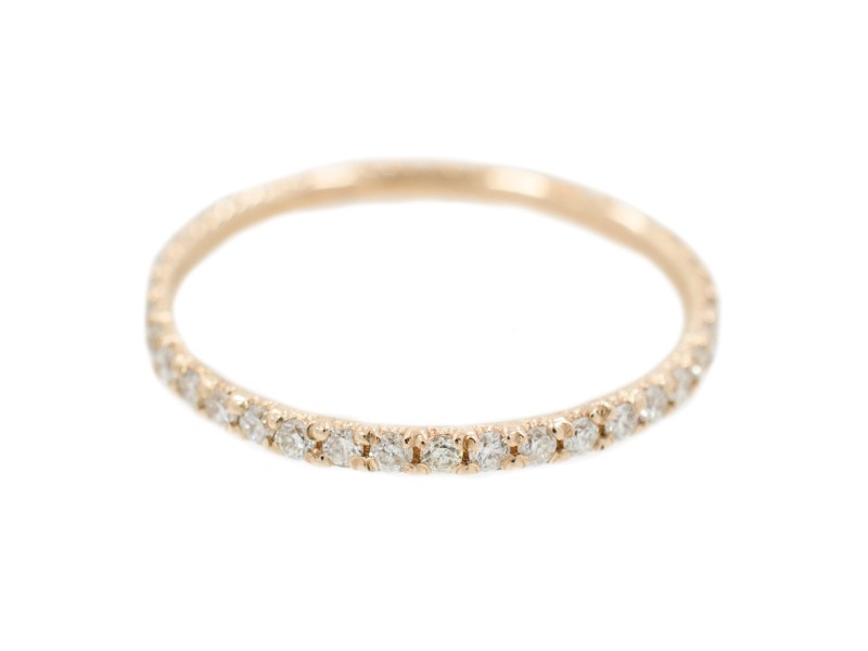 Rose Gold Diamond Womens Ring Size 6 