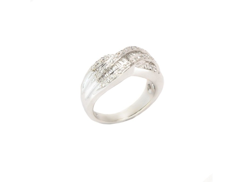 White White Gold Womens Wedding Ring Size 7 