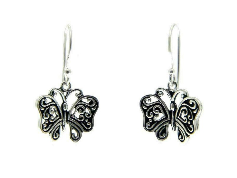 925 Sterling Silver Butterfly Dangle Earring» E224