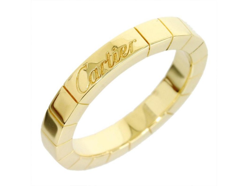 Cartier 18K Yellow Gold Lanieres Wedding Band Ring Size 4.25