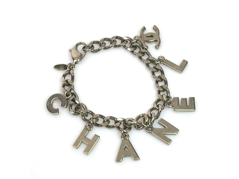 Chanel Silver Tone Metal Bracelet 