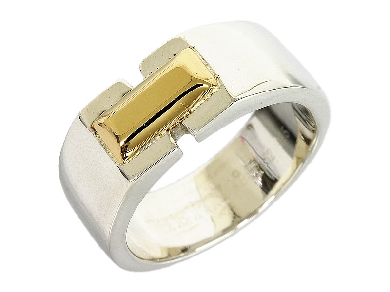 Hermes 925 Sterling Silver 18K Yellow Gold Ring | Hermes | Buy at TrueFacet