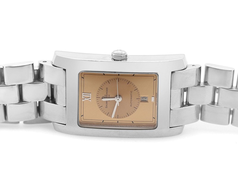 Baume & Mercier Hampton Stainless Steel Silver Quartz Unisex Gold Dial Watch