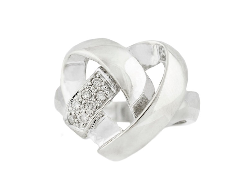 White White Gold Diamond Womens Ring Size 6 