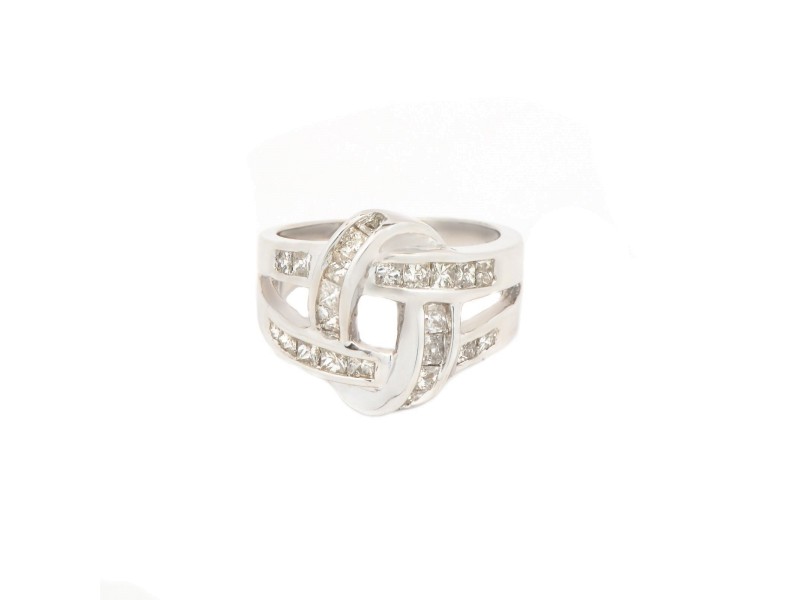 White White Gold Diamond Womens Ring Size 6.5