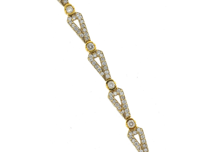 Yellow Gold Diamond Womens Bracelet