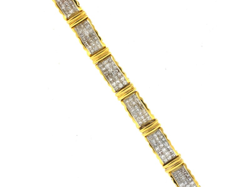 Yellow Gold Diamond Womens Bracelet