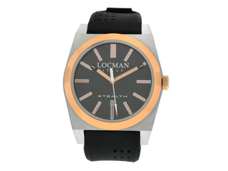 New Locman Stealth Titanium Rose Gold Tone Ref. 201 Men's Quartz 43MM Watch
