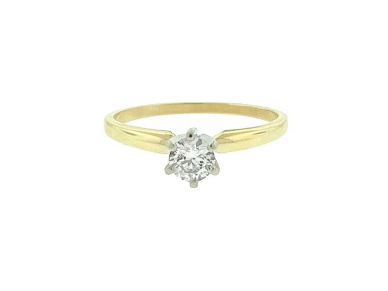 14k Yellow Gold Engagement Ring Approx .33ctw 