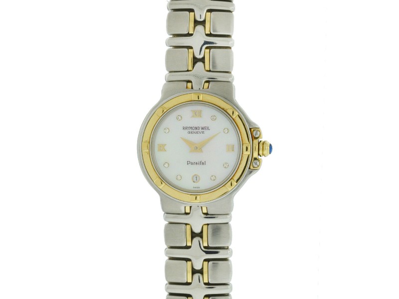 Raymond Weil Parsifal Two Tone Mother of Pearl Diamond Dial Ladies Watch 