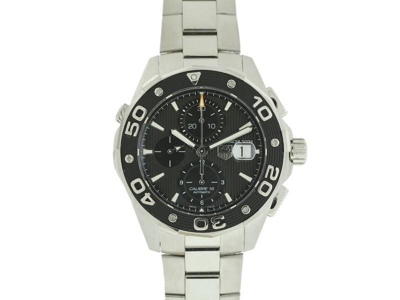 Tag Heuer CAJ2110 Aquaracer 44mm Chronograph Stainless Steel Watch 