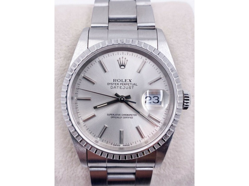 Rolex Datejust 16220 Silver Dial Stainless Steel 