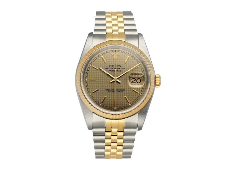Rolex Datejust 16233 Honeycomb Dial Men's Watch