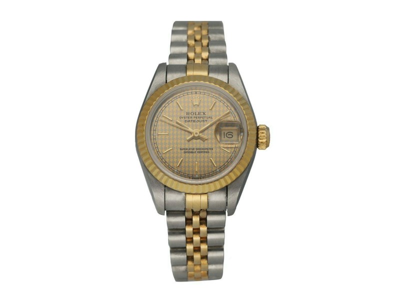 Rolex Datejust 69173 Honeycomb Dial Ladies Watch