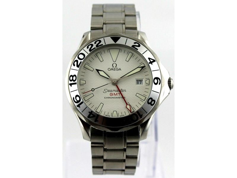 OMEGA SEAMASTER  GMT PROFESSIONAL BOND AUTOMATIC GREAT WHITE MENS WATCH