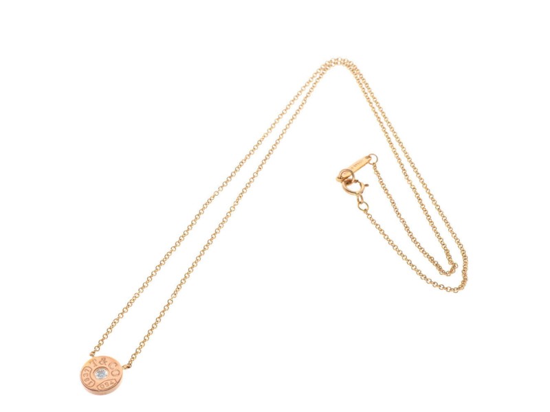 TIFFANY & Co 18K Pink Gold 18K Yellow Gold diamond Necklace 