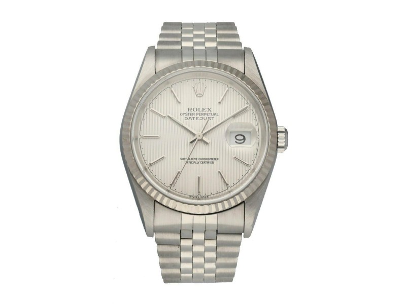 Rolex Oyster Perpetual Datejust 16234 Tapestry Dial Mens Watch