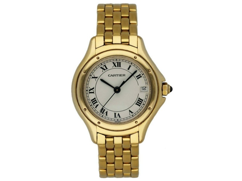 Cartier Panthere Cougar 887906 18k Yellow Gold Ladies Watch