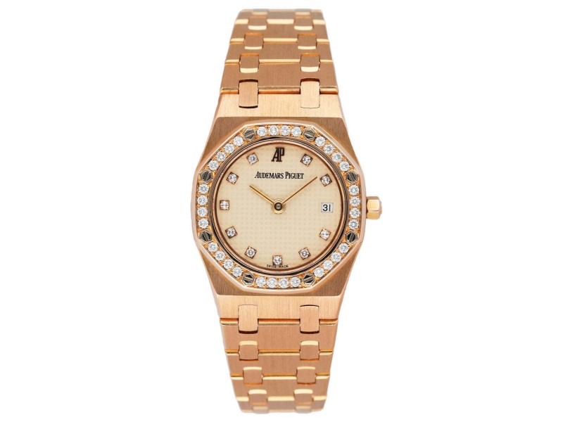 Audemars Piguet Royal Oak Diamond 18K Rose Gold Ladies Watch