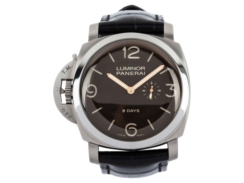 Panerai Luminor 1950 Left-Handed 8 Days Titanio Titanium & Leather 47mm Watch