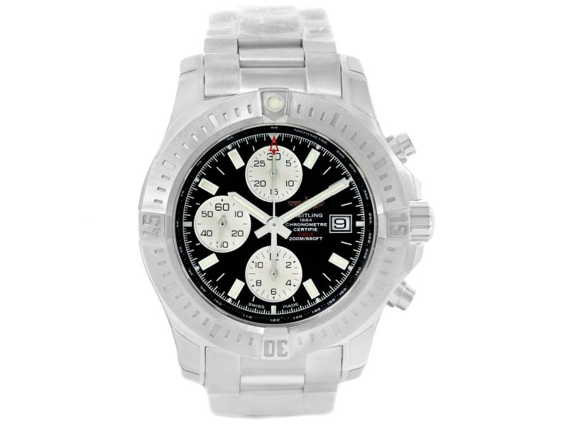Breitling Colt A13388 Automatic Chronograph Black Dial 44mm Mens Watch 