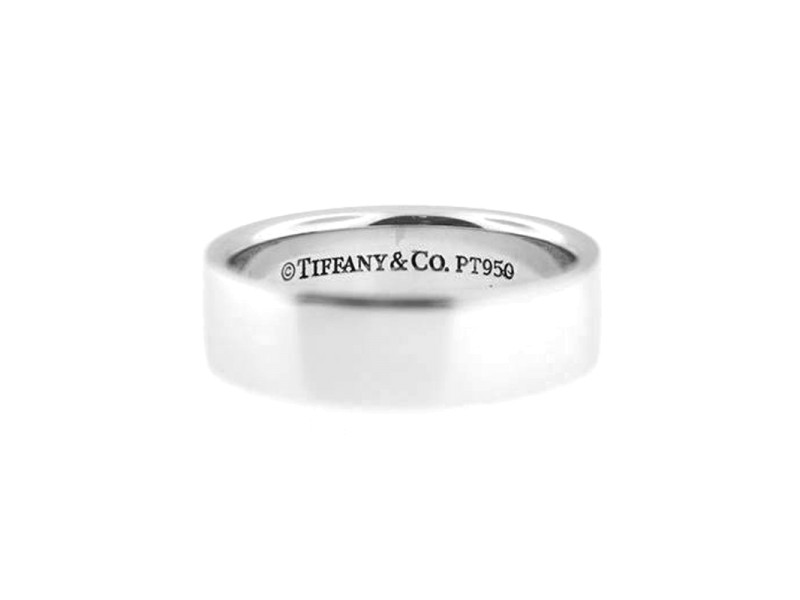 Tiffany & Co. Designer Heavy Thick Platinum High Fashion Mens Band Ring