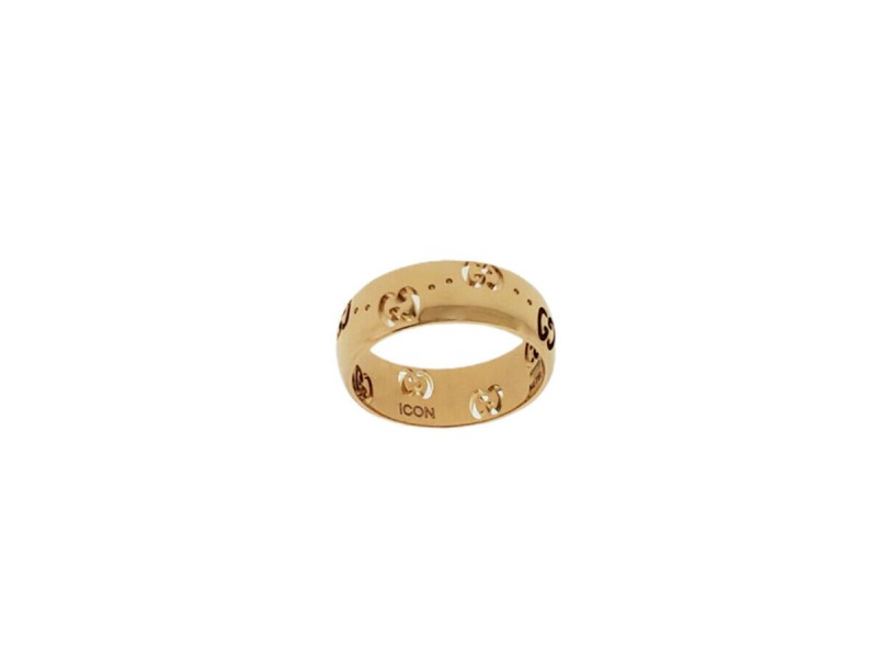 Gucci Icon Ring In 18K Rose Gold Size 4.5