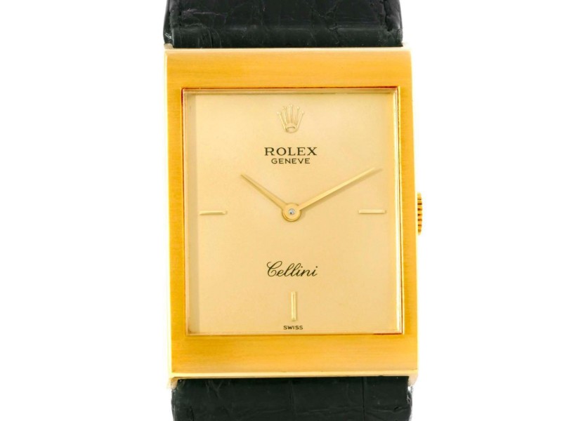Rolex 5071 Cellini Vintage 18k Yellow Gold Champagne Dial Watch 