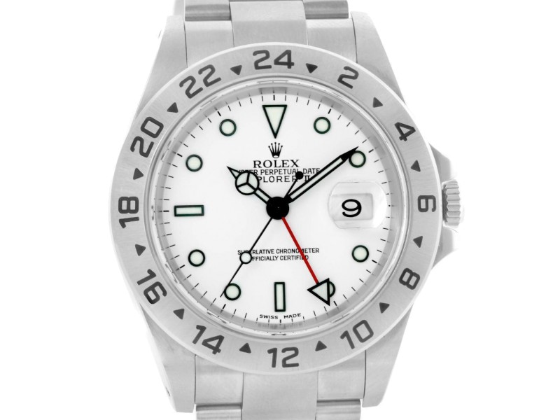 Rolex Explorer II 16570 White Dial Automatic Year 2002  Mens Watch